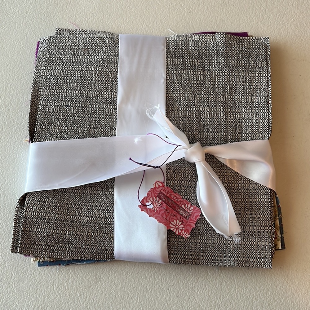 New, Handmade/Hand Cut by Me, Set of Ten, 10 1/4”, Scrap Quilt Blocks, Recycling